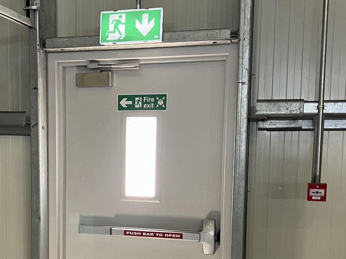 Exit door monitoring